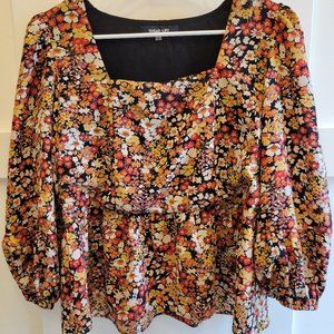 Women's Sugar + Lips Floral Blouse - Small
